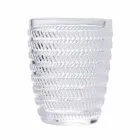 Dekorierte transparente Glaswassergläser, moderner Service 12 Stück - Mix Viadurini