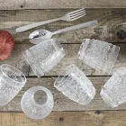 Dekorierte Wassergläser aus transparentem Glas 12 Stück - Palazzo Viadurini