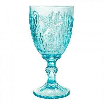 Gläser Wein oder wasserfarbenes Glas Marine Decor 12 Stück - Mazara