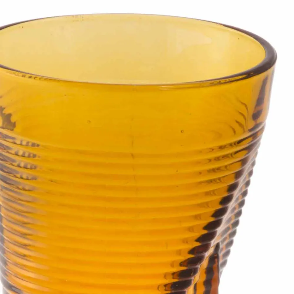 Farbige Glas Cocktailgläser 6 Stück zerknittertes Design - Sarabi Viadurini