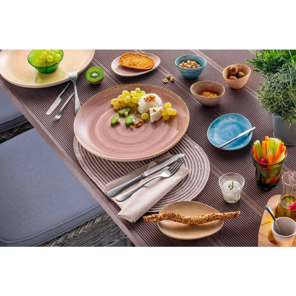 Farbige Glas Cocktailgläser 6 Stück zerknittertes Design - Sarabi Viadurini