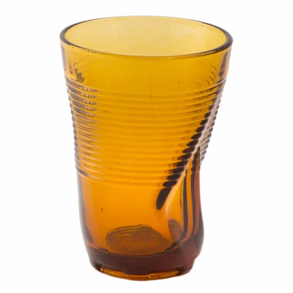 Farbige Glas Cocktailgläser 6 Stück zerknittertes Design - Sarabi Viadurini