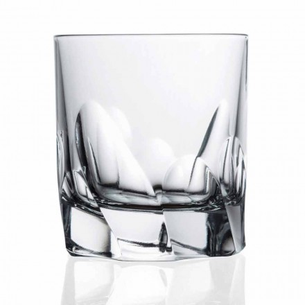 Dekorierter Kristallglas Whisky oder Wasser 12 Stück Dof Design - Titan Viadurini