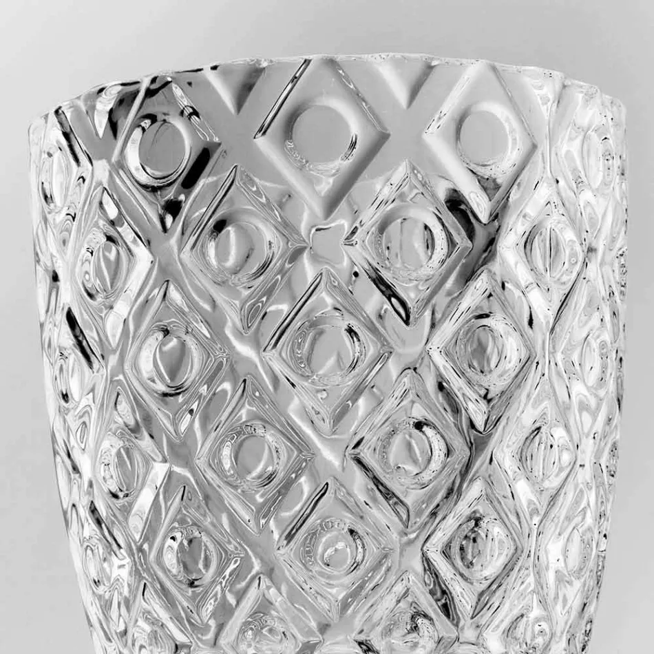 Dekorierte transparente Glasgläser, Modern Water Service 12 Stück - Mix Viadurini