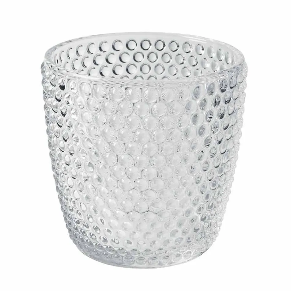 Dekorierte transparente Glasgläser, Modern Water Service 12 Stück - Mix Viadurini