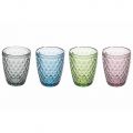 Gläser für Wasserservice aus dekoriertem farbigem Glas 12 Stück - Brillo