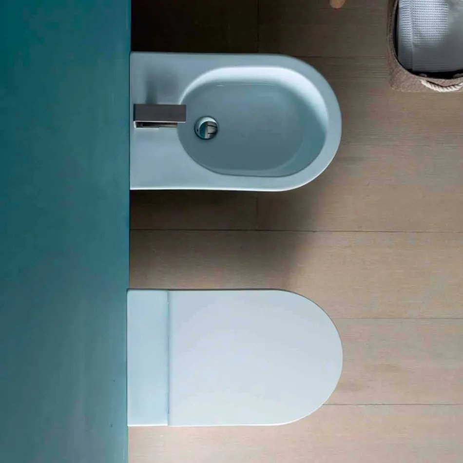 Modernes Design-Keramik-Bidet 57x37cm Sun, made in Italy Viadurini