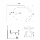 Modernes Design-Keramik-Bidet 57x37cm Sun, made in Italy Viadurini