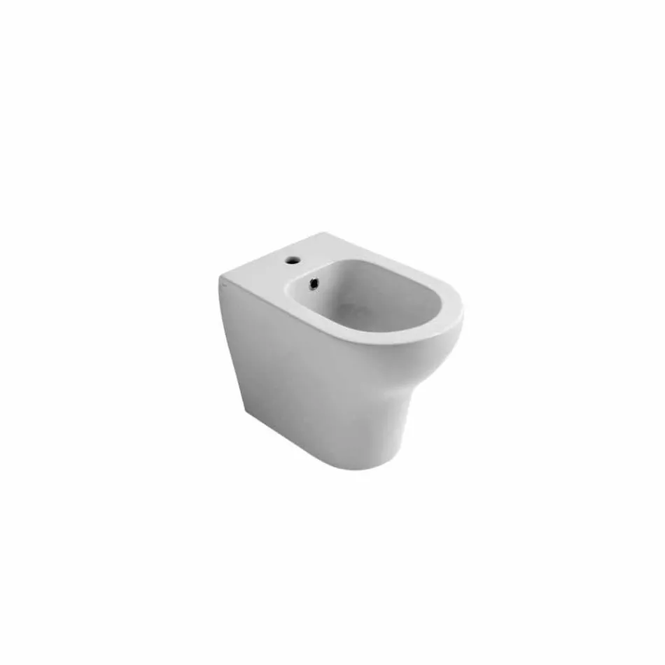 Modernes Design aus weißem Keramik-Bidet 54x35 cm, hergestellt in Italien Viadurini