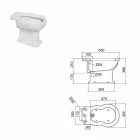 Bidet in weißer oder schwarzer klassischer Keramik aus dem Boden Made in Italy - Marwa Viadurini