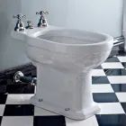 Vintage-Bidet mit weißem oder schwarzem Keramikboden, hergestellt in Italien – Marwa Viadurini