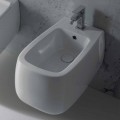 Weißes keramisches Wandbidet aus Gaiola-Design, hergestellt in Italien