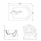 Modernes Design aus Keramik hängend Bidet Star 55x35cm made in Italy Viadurini
