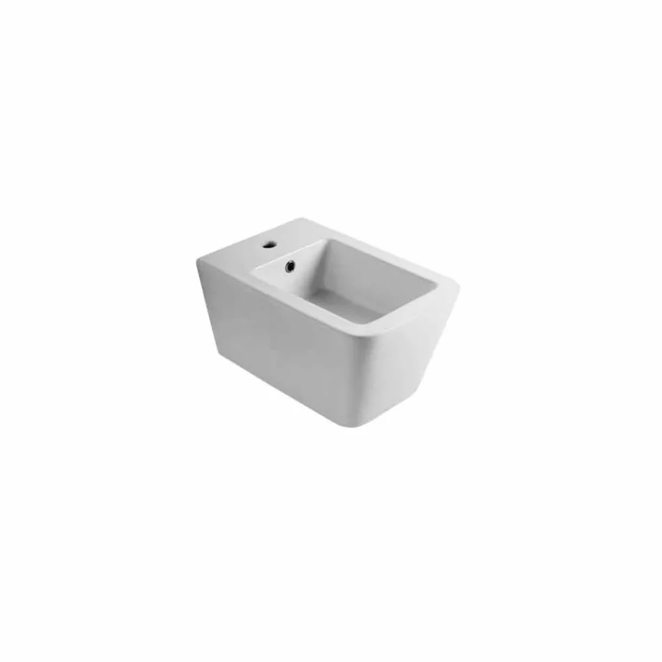 Design suspendiert Keramik Bidet Sun Square 55x35cm, hergestellt in Italien Viadurini