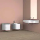 Hängendes Keramik-Bidet in modernem Design, hergestellt in Italien, Hamlet Viadurini