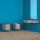 Hängendes Keramik-Bidet in modernem Design, hergestellt in Italien, Hamlet Viadurini