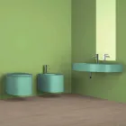 Hängendes Keramik-Bidet in modernem Design, hergestellt in Italien, Hamlet Viadurini