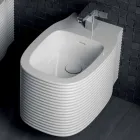 Hängendes Keramik-Bidet in modernem Design, hergestellt in Italien, Hamlet Viadurini