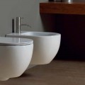 Modernes hängendes Bidet aus weißer Keramik Star 50x35cm made in Italy