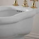 Klassisches Design Weißes Bidet aus weißer Keramik Made in Italy - Paulina Viadurini