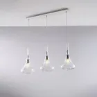 Eisengeländer mit Pyrex-Glas, hergestellt in Italien, für die Inneneinrichtung - Corinto Viadurini