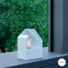 Biocamino Platte mit Keramik Bioethanol und Curtis Stahl Viadurini