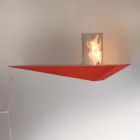 Biofireplace für modernes Design aus lackiertem Stahl und Glas - Malcolm Viadurini