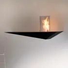 Biofireplace für modernes Design aus lackiertem Stahl und Glas - Malcolm Viadurini