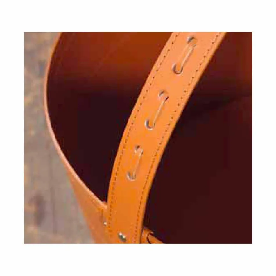 Brennholztasche aus Milo-Leder 100% Made in Italy Viadurini