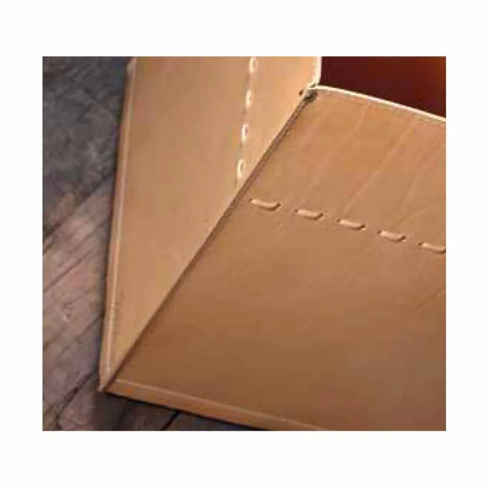 Brennholztasche aus neutralem Leder 100% Made in Italy Viadurini