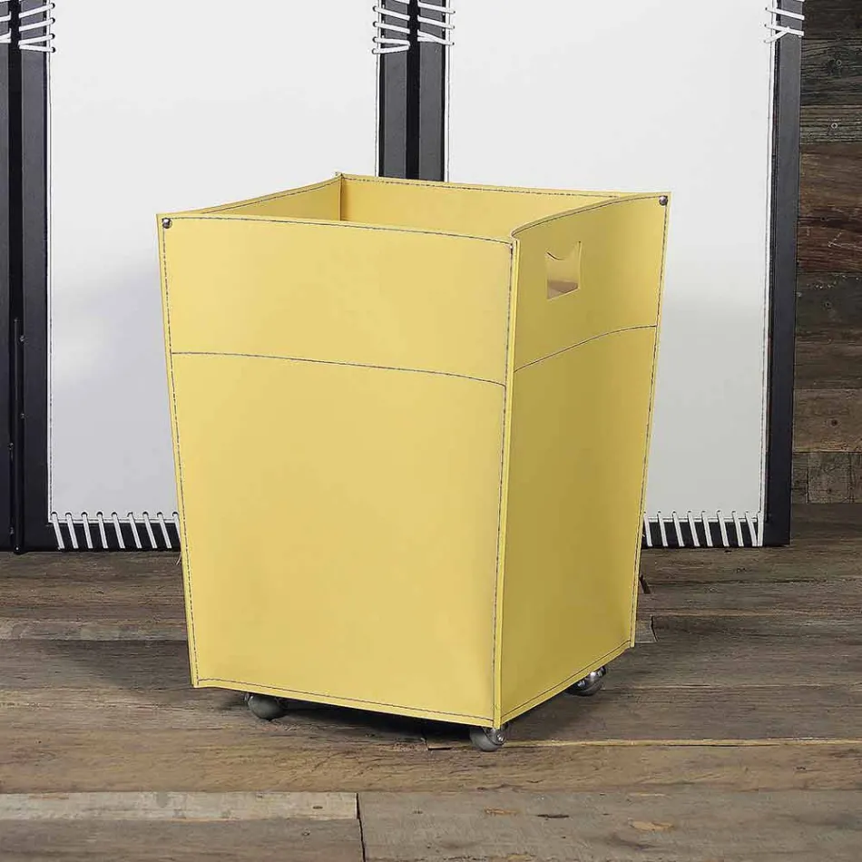 Brennholzbeutel aus Schalterleder 100% Made in Italy Viadurini