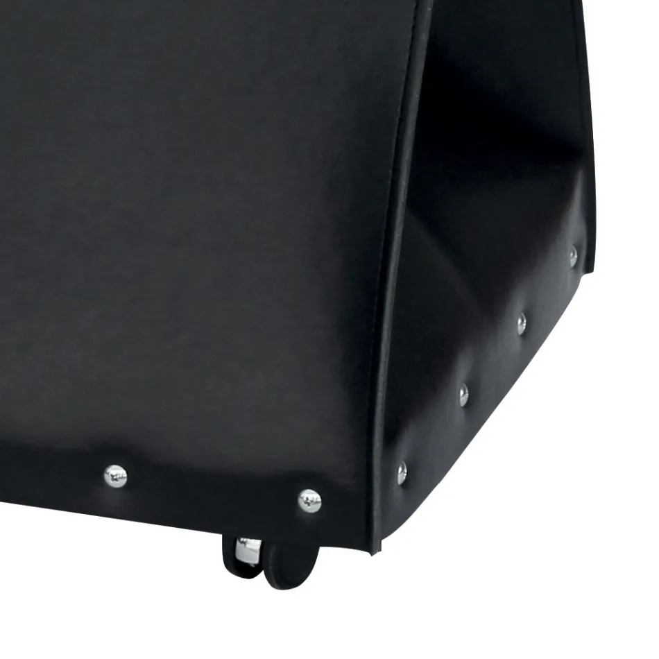 Brennholztasche aus Öko-Leder mit Rollen, hergestellt in Italien – Schnecke Viadurini