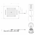 Bossini Traumduschkopf mit drei Jets mit modernen Farblichttherapie Viadurini