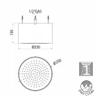 Bossini Oki Duschkopf Runde in einem Jet-modernen Stil Viadurini