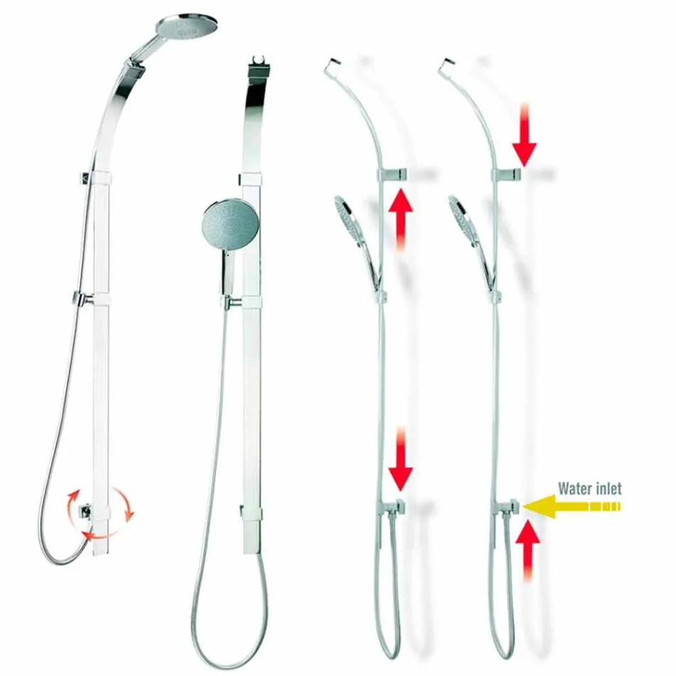 Bossini September Sliding Dusche mit Wasser Wohnung Viadurini