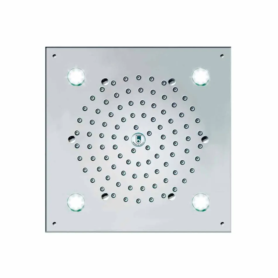 Bossini Duschkopf 4 LED-Leuchten Cube-Light Viadurini