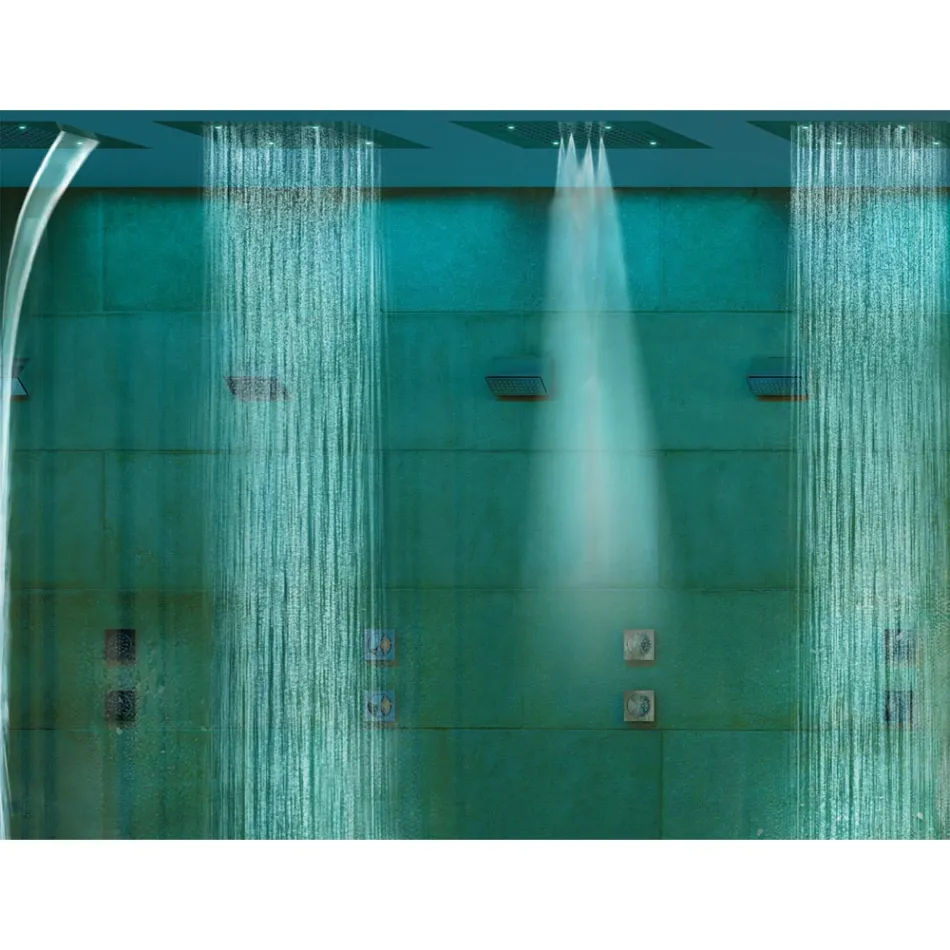 Bossini Deckenduschkopf aus Chrom mit zwei Strahlarten und Dream-Farbtherapie Viadurini