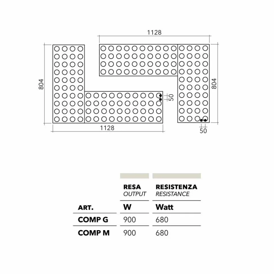 Brick Elektroheizkörper Design Krawatte made in Italy von Scirocco H Viadurini