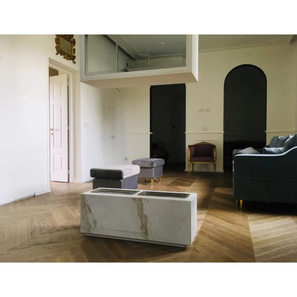 Rechteckiger eingebauter Bioethanolbrenner 2 Lt Viadurini