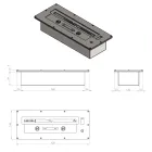 Rechteckiger eingebauter Bioethanolbrenner 2 Lt Viadurini