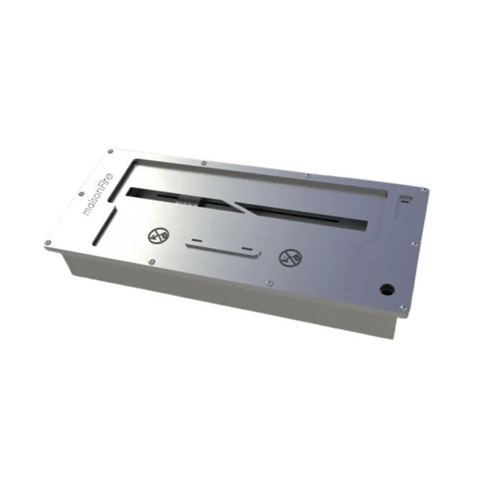 Rechteckiger eingebauter Bioethanolbrenner 2 Lt Viadurini