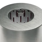 Rundbrenner aus satiniertem Stahl für Bioethanol-Kamin - Griff12 Viadurini