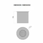 Rundbrenner aus satiniertem Stahl für Bioethanol-Kamin - Griff12 Viadurini