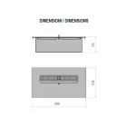 Linearer Handbrenner aus Edelstahl für Bioethanol-Kamin - Brandon Viadurini