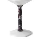 Weinglas aus mattweißem Carrara-Marmor und rotem Levanto - Caglio Viadurini
