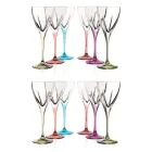 Likörgläser in farbigem oder transparentem Öko-Kristall 12 Stück - Amalgam Viadurini