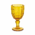 Farbige Weinkelche aus Glas mit Arabescato-Dekoration, 12-teiliger Service - Schraube Viadurini