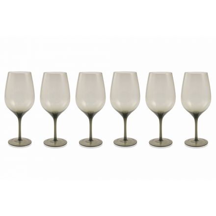 Weingläser in Farbglas Grau, Lila oder Aquamarin 12 Stück - Aperi Viadurini