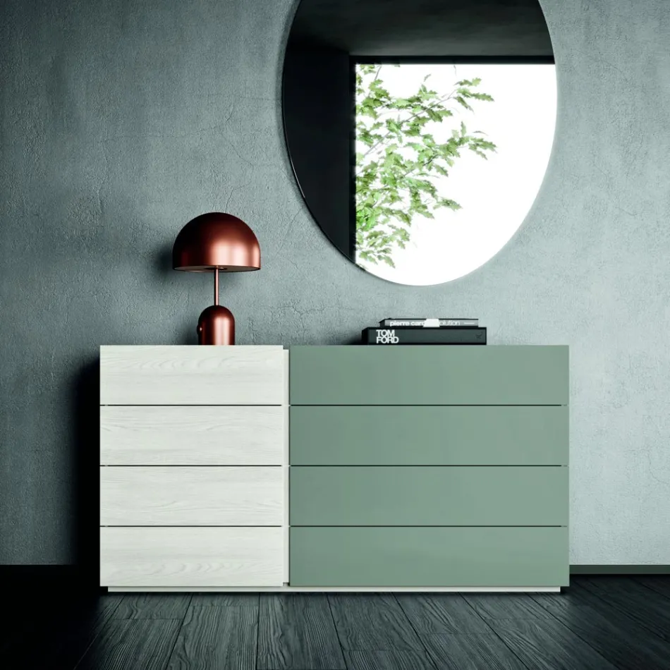 Komplettes Zimmer mit 4 modernen Designelementen Made in Italy - Mallorca Viadurini