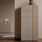 Modernes 5-Elemente-Schlafzimmer Made in Italy Hohe Qualität - Edel Viadurini